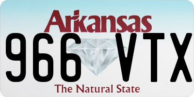AR license plate 966VTX