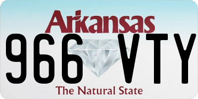 AR license plate 966VTY