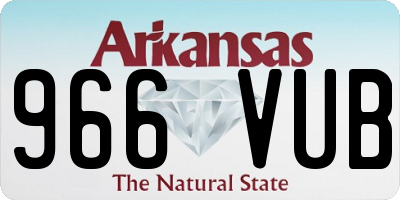 AR license plate 966VUB