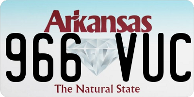 AR license plate 966VUC