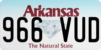 AR license plate 966VUD