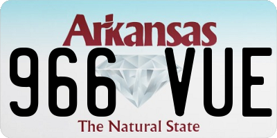 AR license plate 966VUE