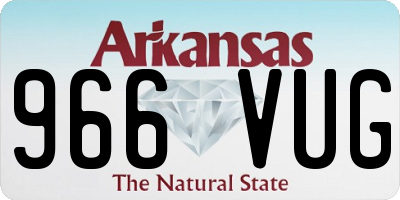 AR license plate 966VUG