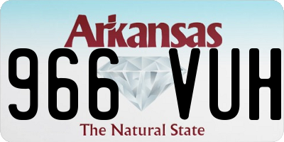 AR license plate 966VUH