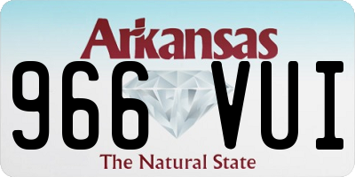 AR license plate 966VUI