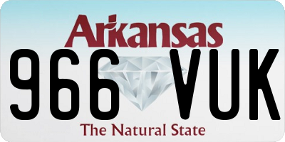 AR license plate 966VUK