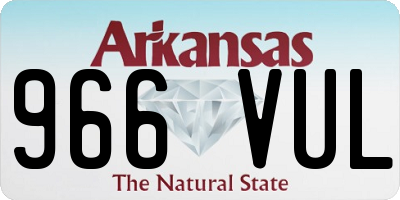 AR license plate 966VUL
