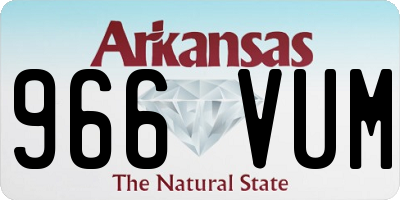 AR license plate 966VUM