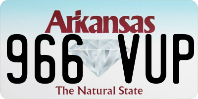 AR license plate 966VUP