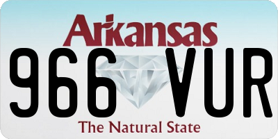 AR license plate 966VUR