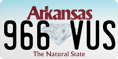 AR license plate 966VUS