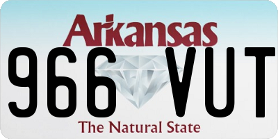 AR license plate 966VUT