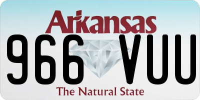 AR license plate 966VUU