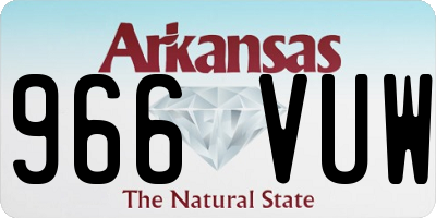 AR license plate 966VUW