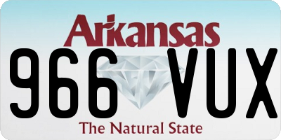 AR license plate 966VUX