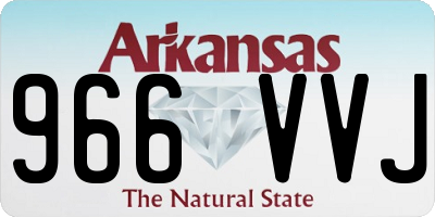 AR license plate 966VVJ