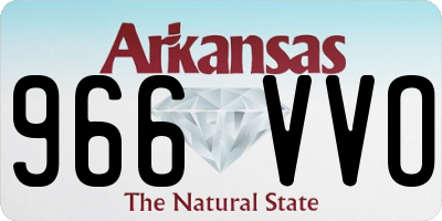 AR license plate 966VVO