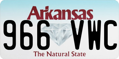 AR license plate 966VWC