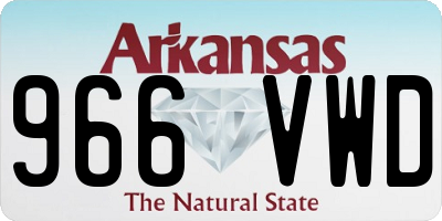 AR license plate 966VWD