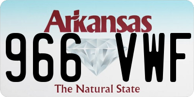 AR license plate 966VWF