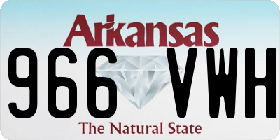 AR license plate 966VWH