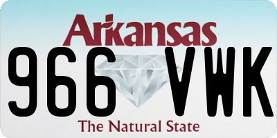 AR license plate 966VWK