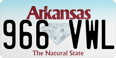AR license plate 966VWL