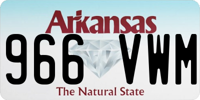 AR license plate 966VWM