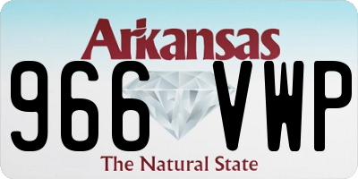 AR license plate 966VWP
