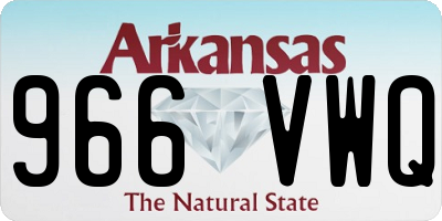 AR license plate 966VWQ