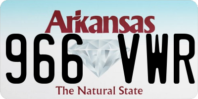 AR license plate 966VWR