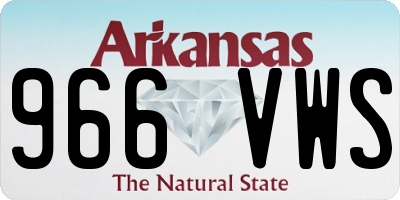 AR license plate 966VWS
