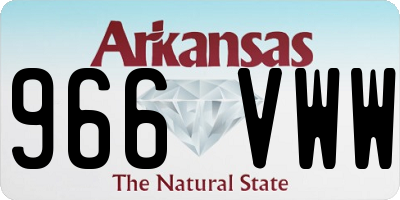 AR license plate 966VWW
