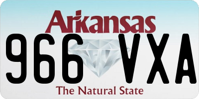 AR license plate 966VXA