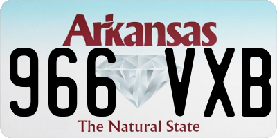AR license plate 966VXB