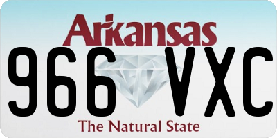 AR license plate 966VXC