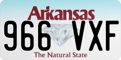 AR license plate 966VXF