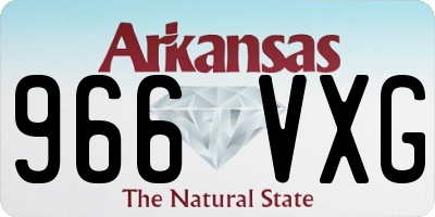 AR license plate 966VXG