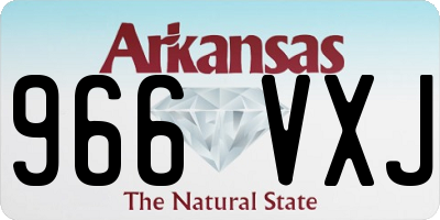 AR license plate 966VXJ