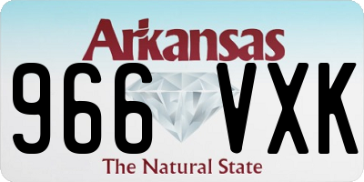AR license plate 966VXK