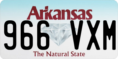 AR license plate 966VXM