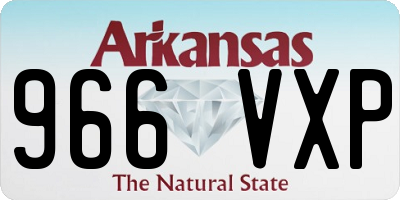 AR license plate 966VXP