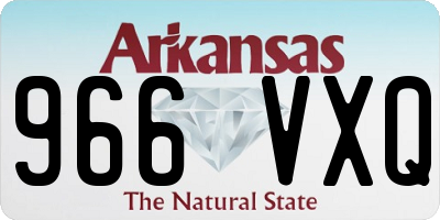AR license plate 966VXQ