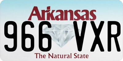 AR license plate 966VXR