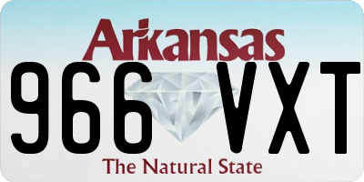 AR license plate 966VXT