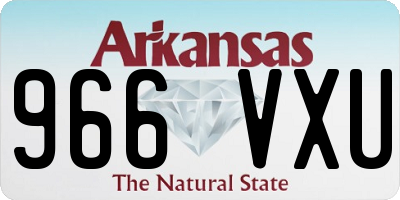 AR license plate 966VXU