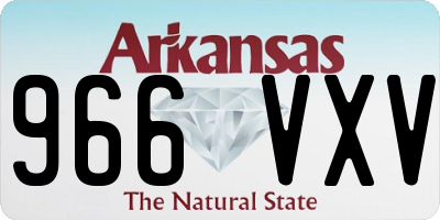 AR license plate 966VXV