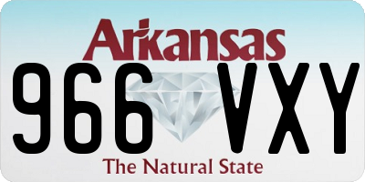 AR license plate 966VXY