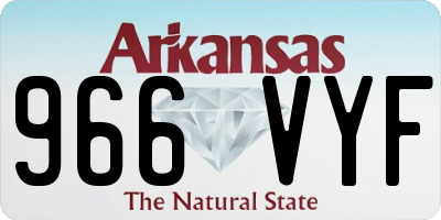 AR license plate 966VYF