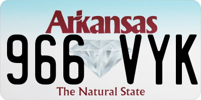 AR license plate 966VYK